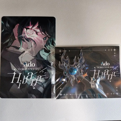 Ado WORLD TOUR 2025 Hibana VIP Bonus Brooch & original card Set