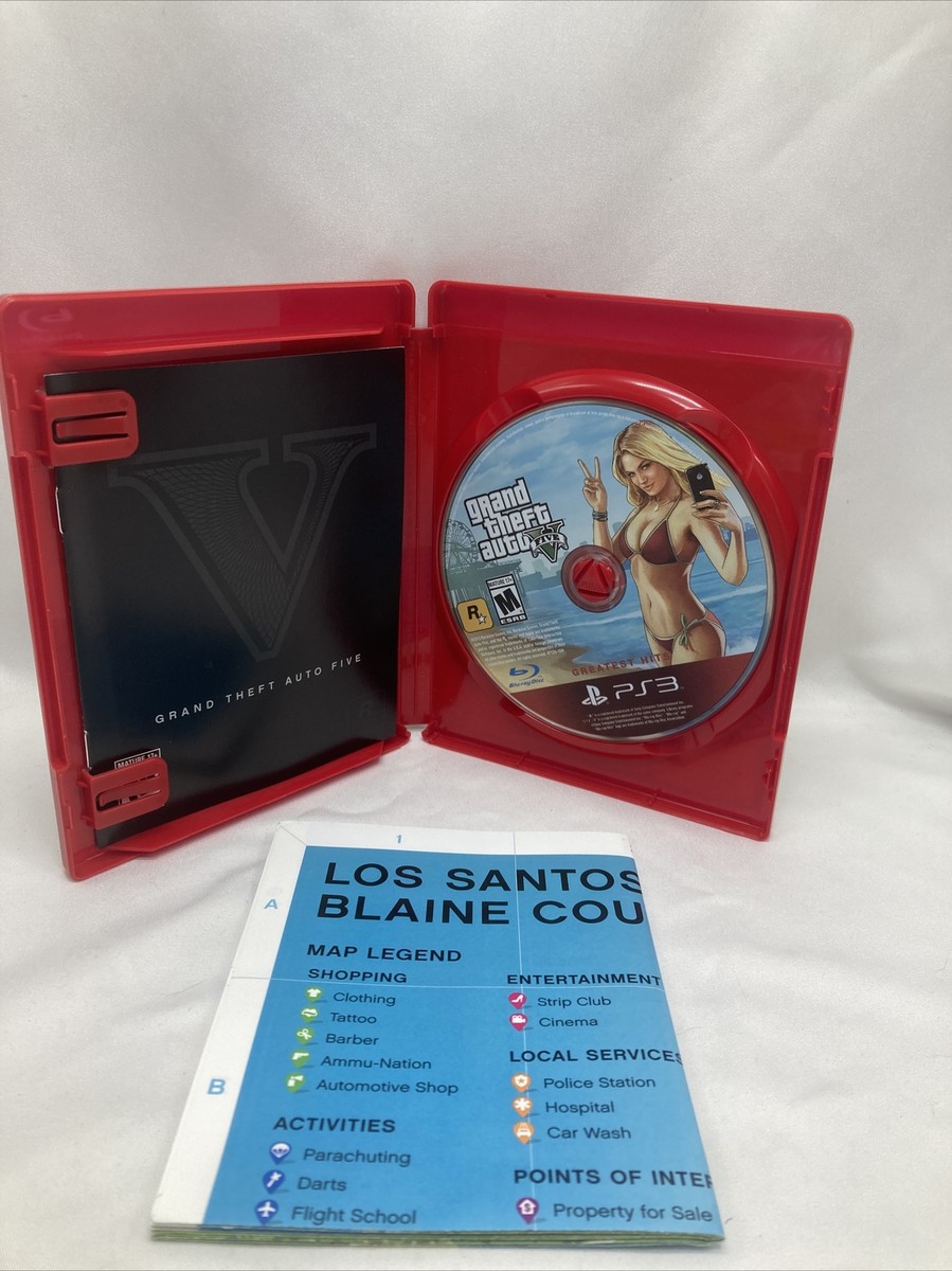 Grand Theft Auto V GTA 5 Ps3 Complete with Map and Manual Greatest
