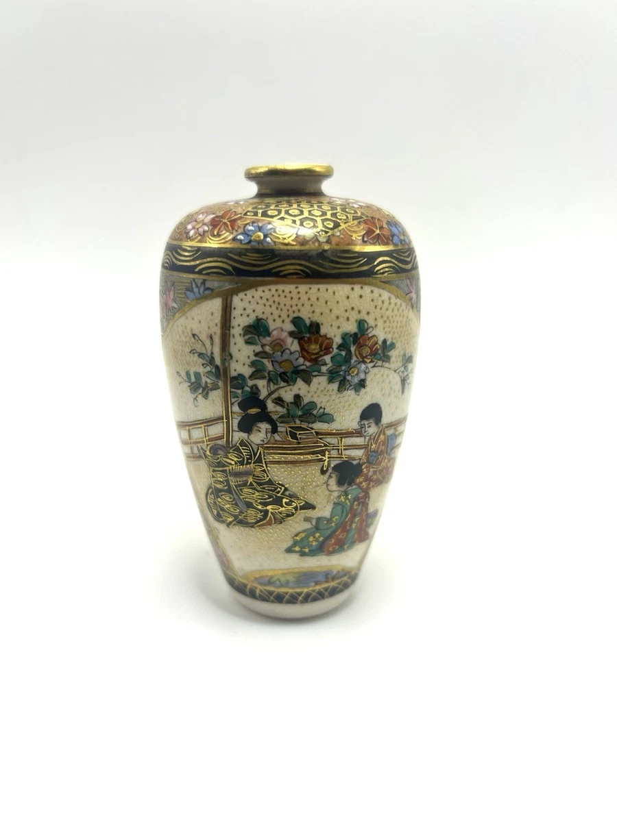陶瓷蓝色1850-1899 年日本花瓶| eBay