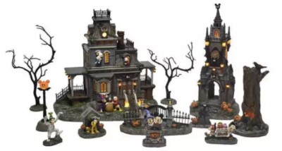Disney Halloween Haunted HouseVillage Set 12 Piece - Costco