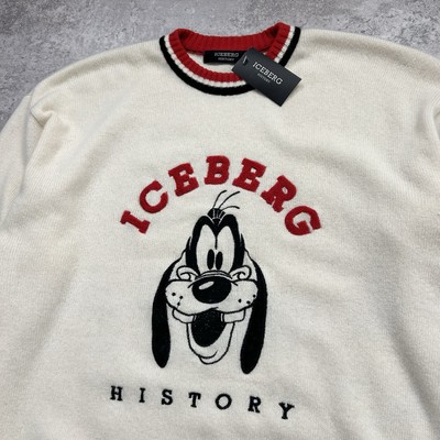 DEADSTOCK VTG 90s ICEBERG HISTORY DISNEY GOOFY WOOL KNIT SWEATER