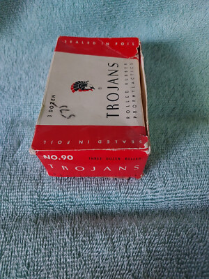 Vintage 1950s/1960s Trojan Prophylactics box and five condoms | eBay