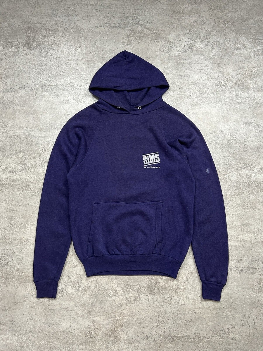 RARE VTG 80s SIMS SKATEBOARDS OLD SCHOOL SWEATSHIRT HOODIE SIZE M