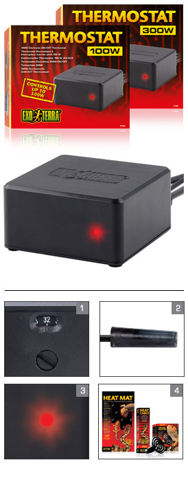 EXO TERRA THERMOSTAT 100W or 300w TEMPERATURE CONTROL | eBay