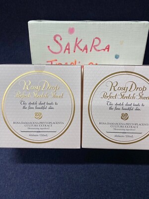 Rosy Drop Perfect Stretch Sheet 60 Sheets 110ml Set of 2 /w No BOX