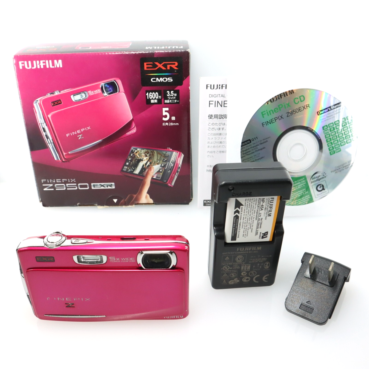 Near Mint] FUJIFILM Digital Camera Pink FinePix Z950EXR 5.0x