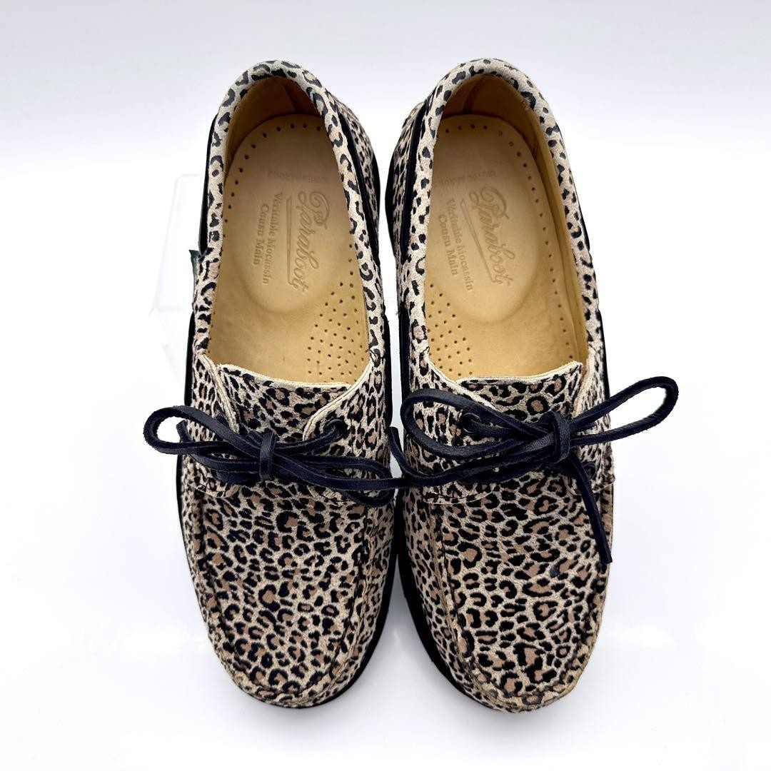 Paraboot × United Arrows MALO Leopard Deck Shoes Leather US6 / UK5