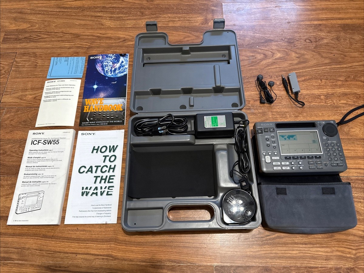 MINT - SONY ICF-SW55 WORLD BAND & SHORT WAVE RECEIVER RADIO AM FM