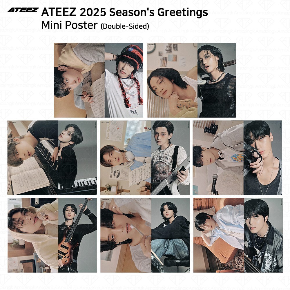 ATEEZ 2025 Season's Greetings Mini Poster (Double-Sided) KPOP K