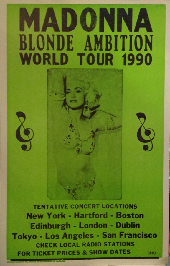 Madonna Concert Poster - 1990 Blonde Ambition World Tour - 14