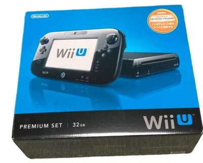 Nintendo Wii U Black Premium Set Console Box Kuro Black Home