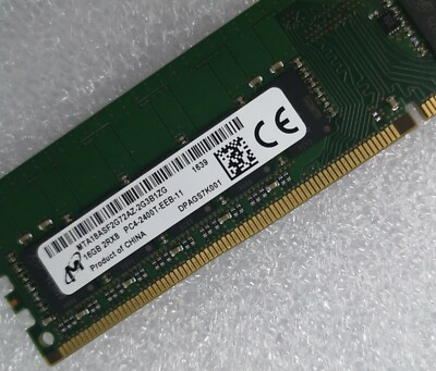 MT Micron 16GB DDR4 2400 ECC UDIMM RAM 2Rx8 PC4-19200