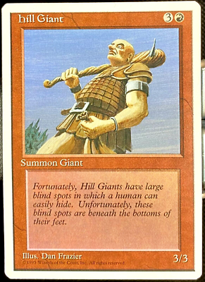 1995 Magic The Gathering, 4th Edition, Hill Giant, Two cards, MTG
