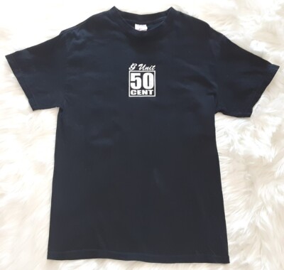 Vintage 50 Cent T Shirt G-Unit Double Sided Graphic Print Men's