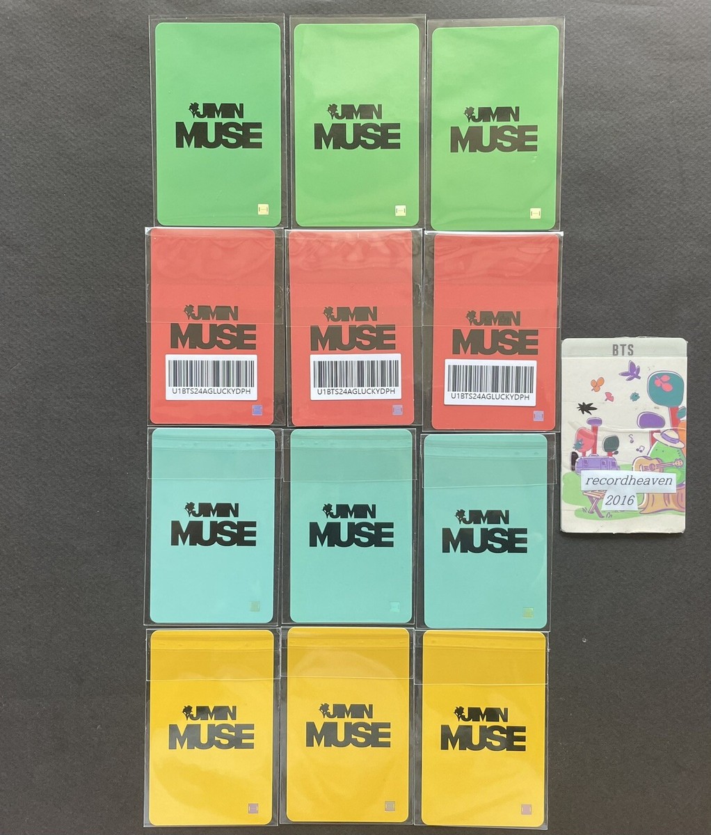 BTS,JIMIN-'MUSE' ALBUM 4 COMPANIES LUCKY DRAW PHOTO CARD FULL SET