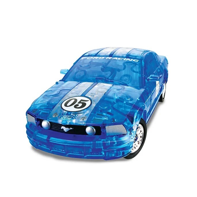 3D Puzzle FORD MUSTANG FR500C 1:32 Scale Clear Blue plastic jigsaw