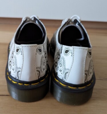 Dr Martens 1461 White Bandana Print Industrial Shoes Lace Up UK 5