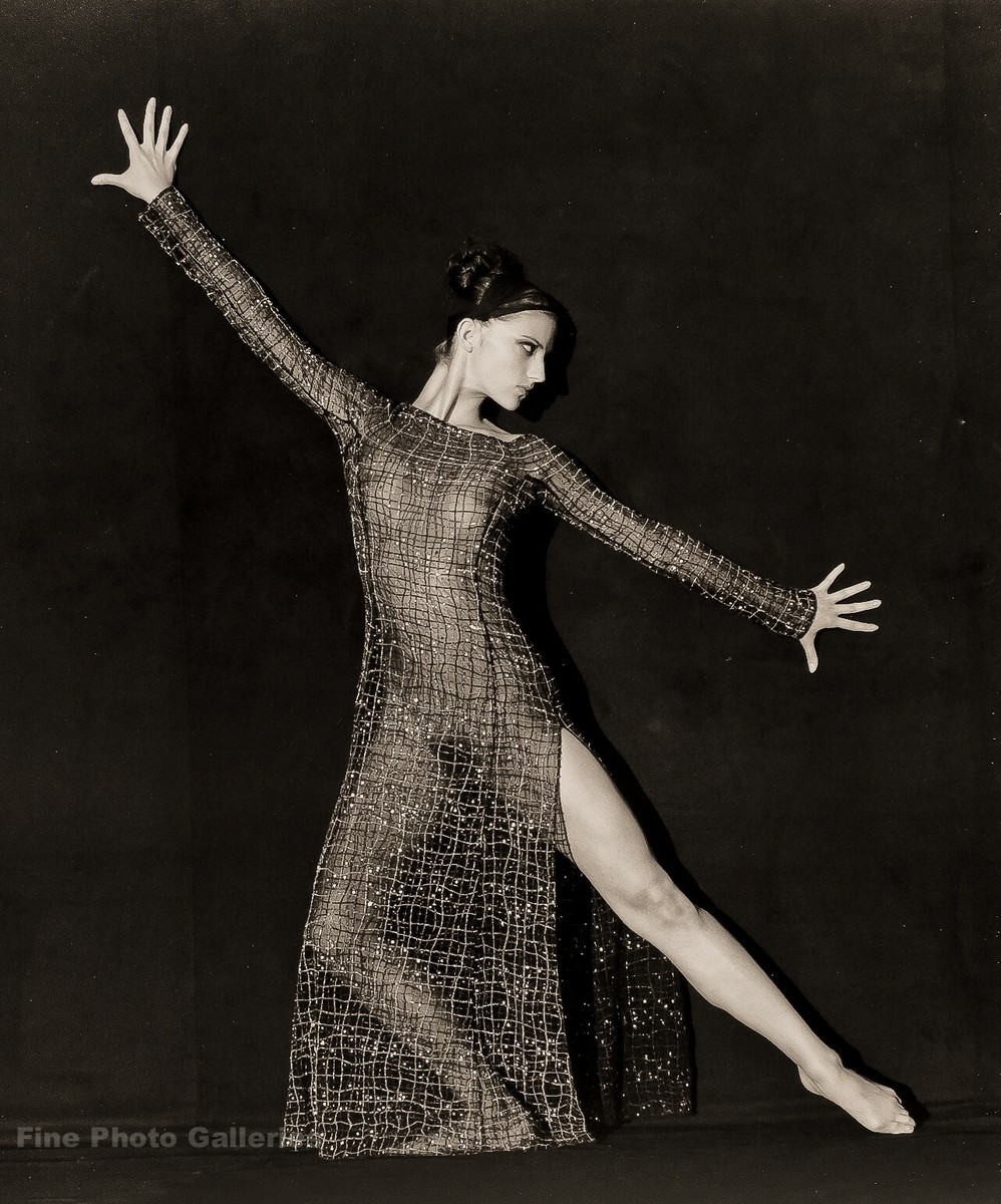 1999 HERB RITTS Female Dancer See Thru Nude Fashion Quadtone Photo