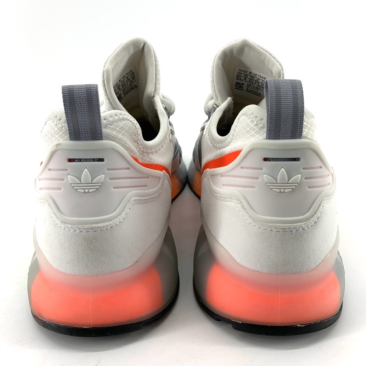 Adidas Mens ZX 2K Boost NASA FY5725 White Silver Orange Blue Shoes