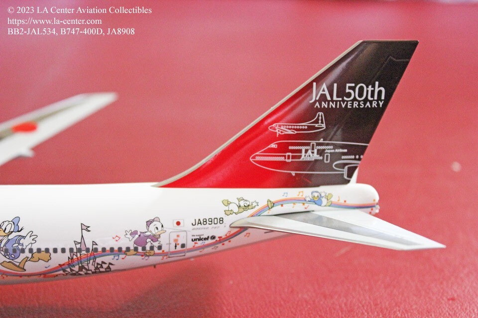 Blue Box Japan Airlines Boeing 747-400 Tokyo Disney Color Diecast