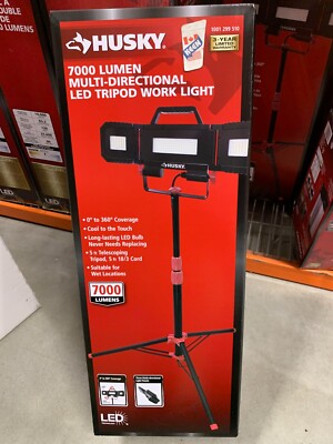 Husky CANADA 7000 Lumen Multi-Directional LED Tripod Work Light | eBay
