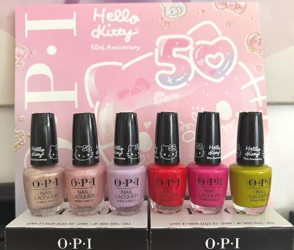 OPI Nail lacquer /Gel/Duo- HELLO KITTY 50TH ANNIVERSARY 0.5oz