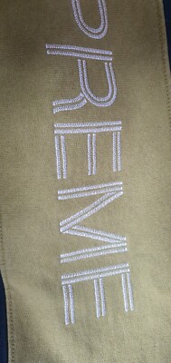 FW17 Supreme Zig Zag Stitch Panel crewneck Navy size L sweatshirt