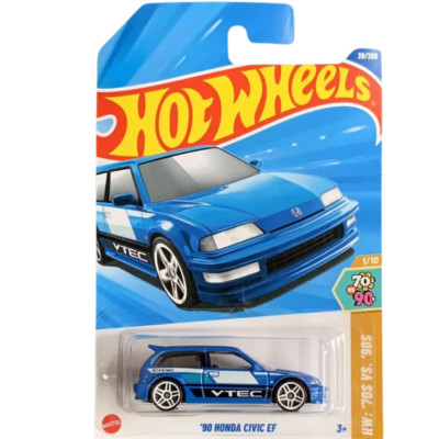 Hot Wheels 90 Honda Civic EF Blue #28 Mainline 2025 Case A | New