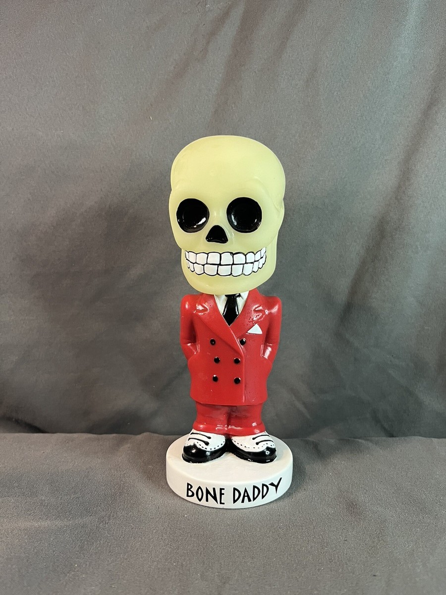 VINTAGE 1999 Wacky Wobbler BONE DADDY BOBBLEHEAD Figure GLOW IN
