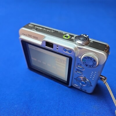 Sony Cyber-shot DSC-W50 6.0MP Digital Camera Digicam Silver Tested