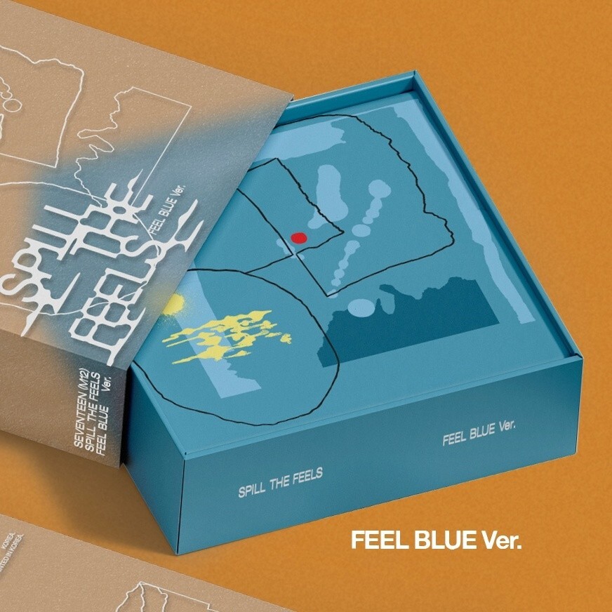 SEVENTEEN 12th Mini Album SPILL THE FEELS FEEL BLUE Ver CD+Book+