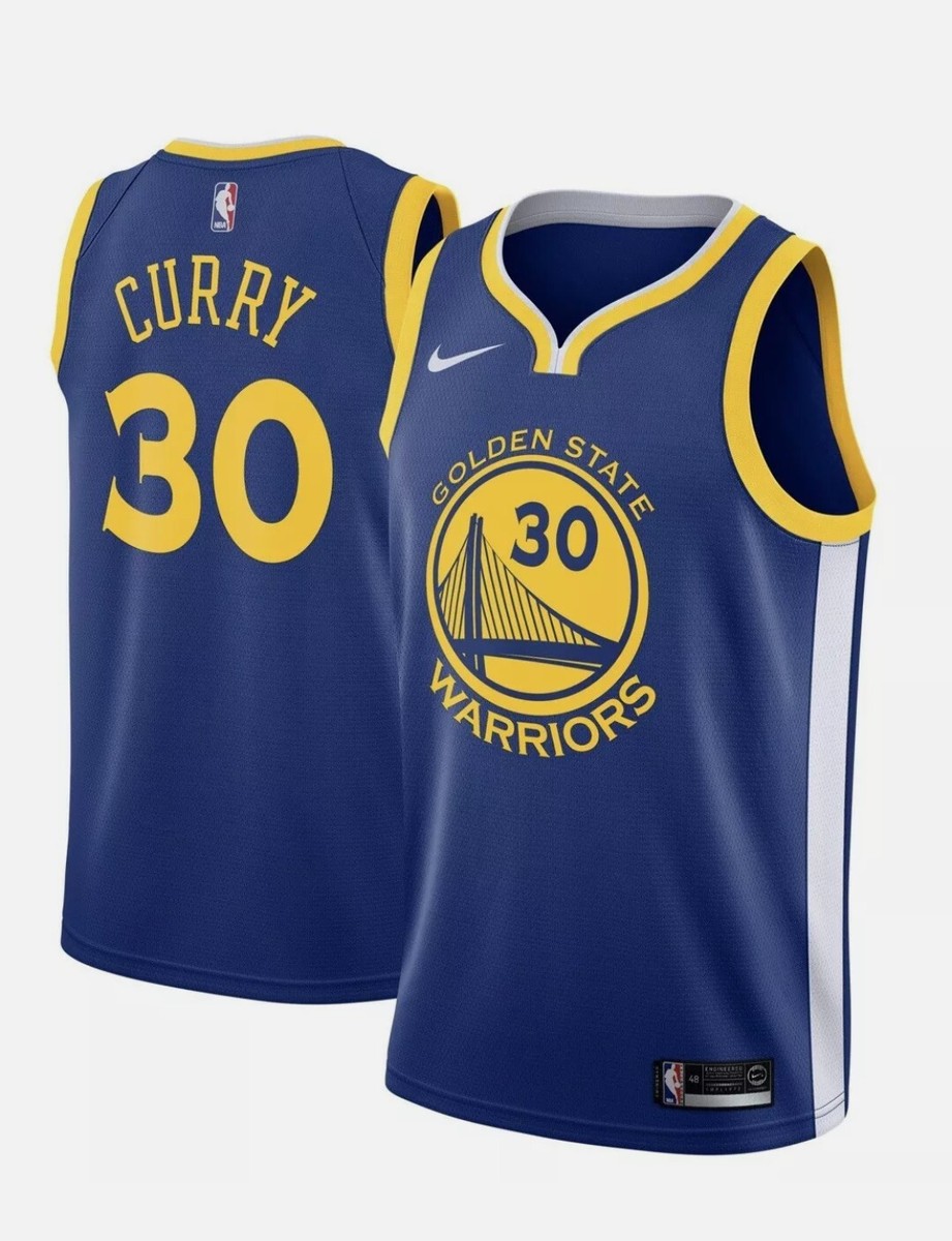 2017 Nike Golden State Warriors Road Steph Curry Swingman Jersey
