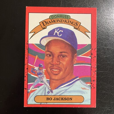 1990 DONRUSS BO JACKSON DIAMOND KINGS #1 Rare original ERROR “i