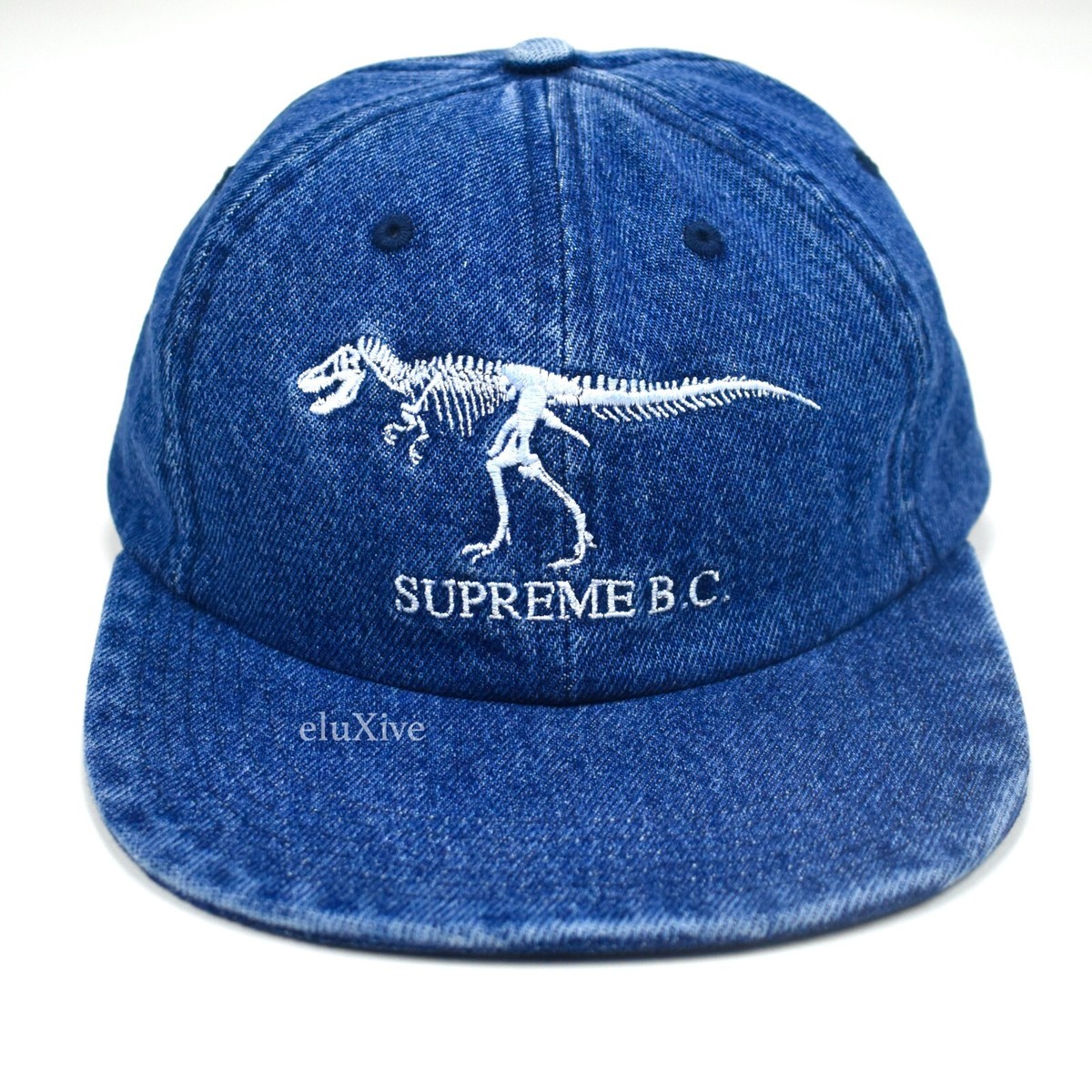 NWT Supreme B.C BC Dinosaur T-Rex Logo Denim Hat 6 Panel Men's