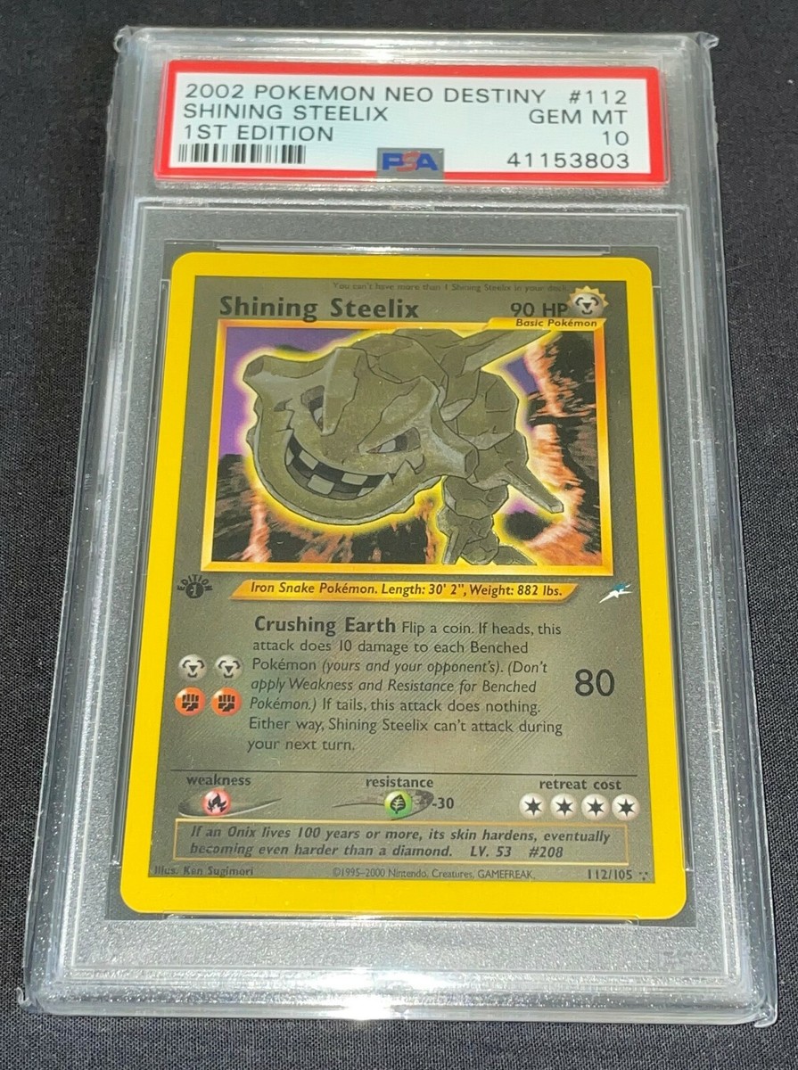Pokemon Card - PSA 10 1st Edition Shining Steelix - Neo Destiny