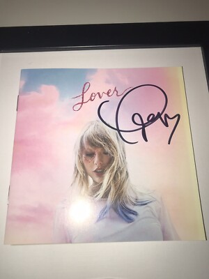 Taylor Swift 'Lover' Hand Signed CD Cover Autographed 1989