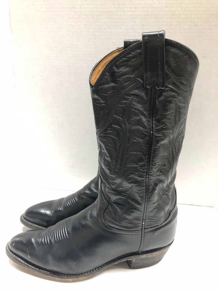 Tony Lama Mens Black Style 2993 USA MADE Cowboy Western boots 8 D