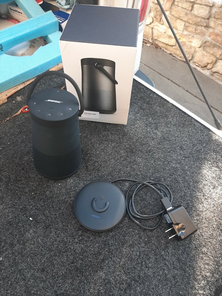 Bose soundlink revolve bluetooth speaker with box and docking