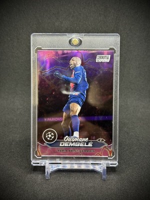 Ousmane Dembele 2023 Topps Stadium Chrome Pink & Red Electric