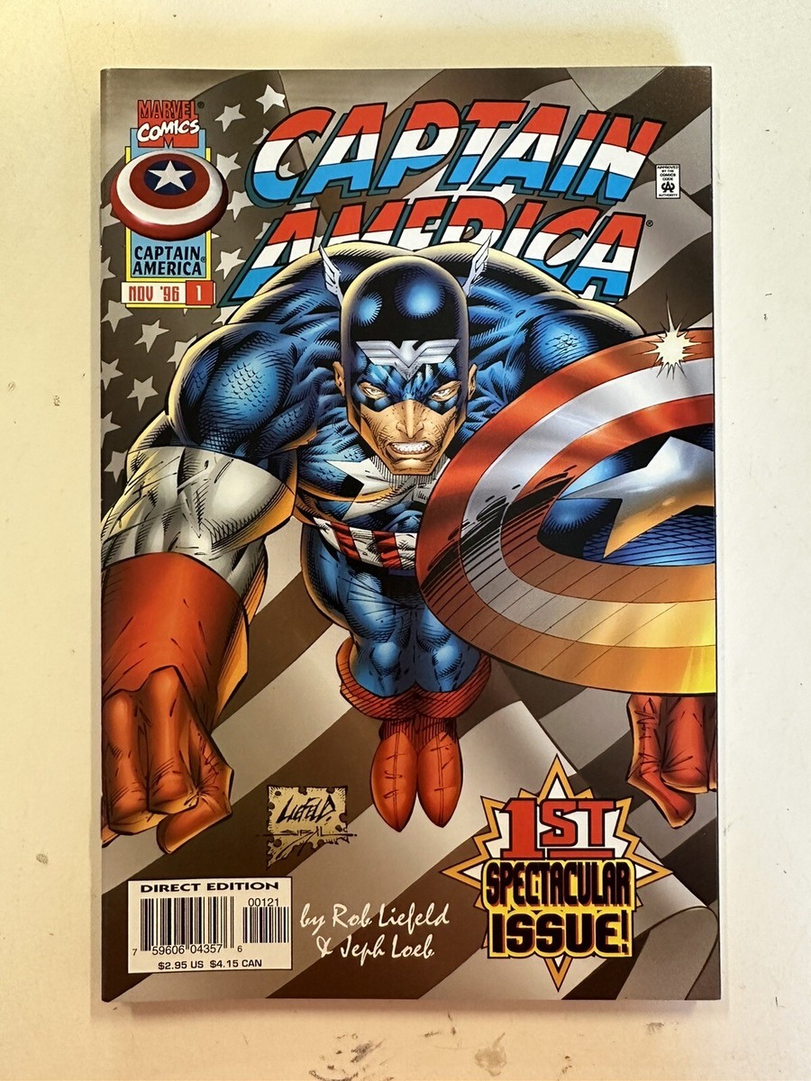 Captian America #1 Marvel 1996 Rob Liefeld 1ST Appearance RIKKI