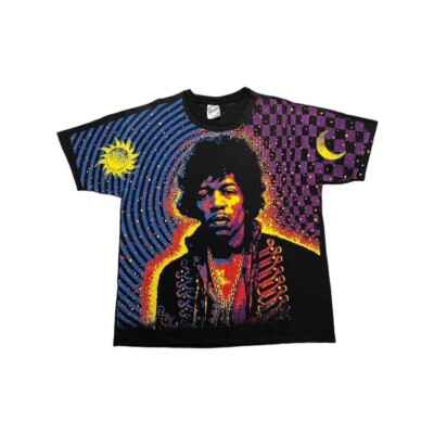 Vintage Jimi Hendrix Sun & Moon AOP T-Shirt | eBay
