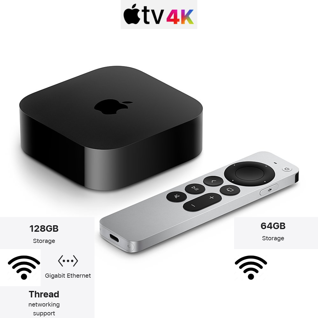 New 2022 Apple TV 4K 3rd Gen A15 Bionic, 64GB WiFi or 128GB