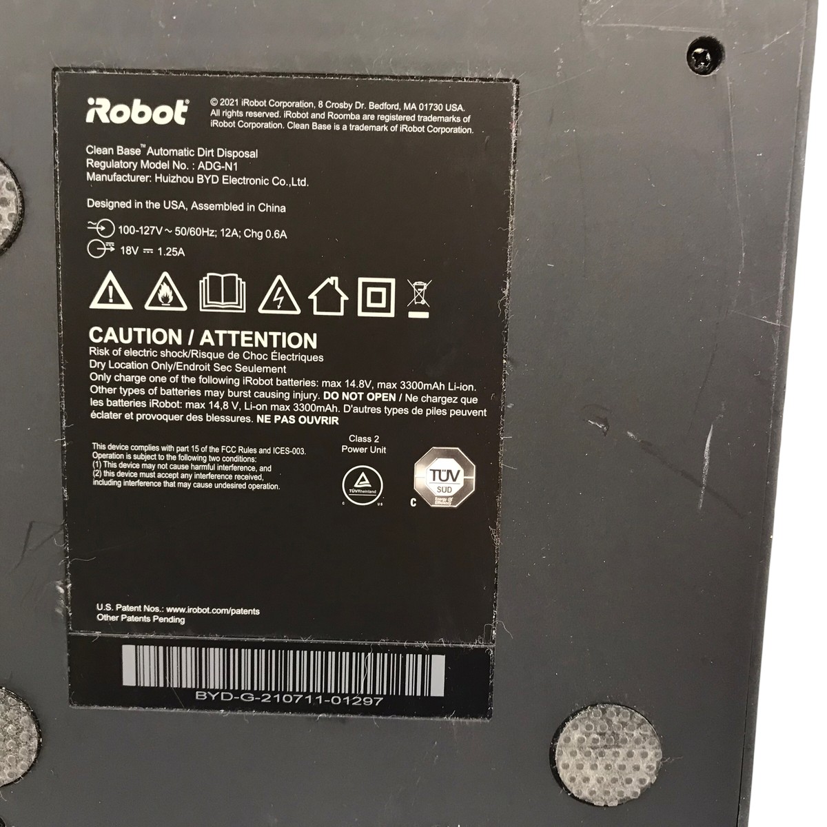 iRobot ADG-N1 Clean Base Automatic Dirt Disposal Charger Roomba J6