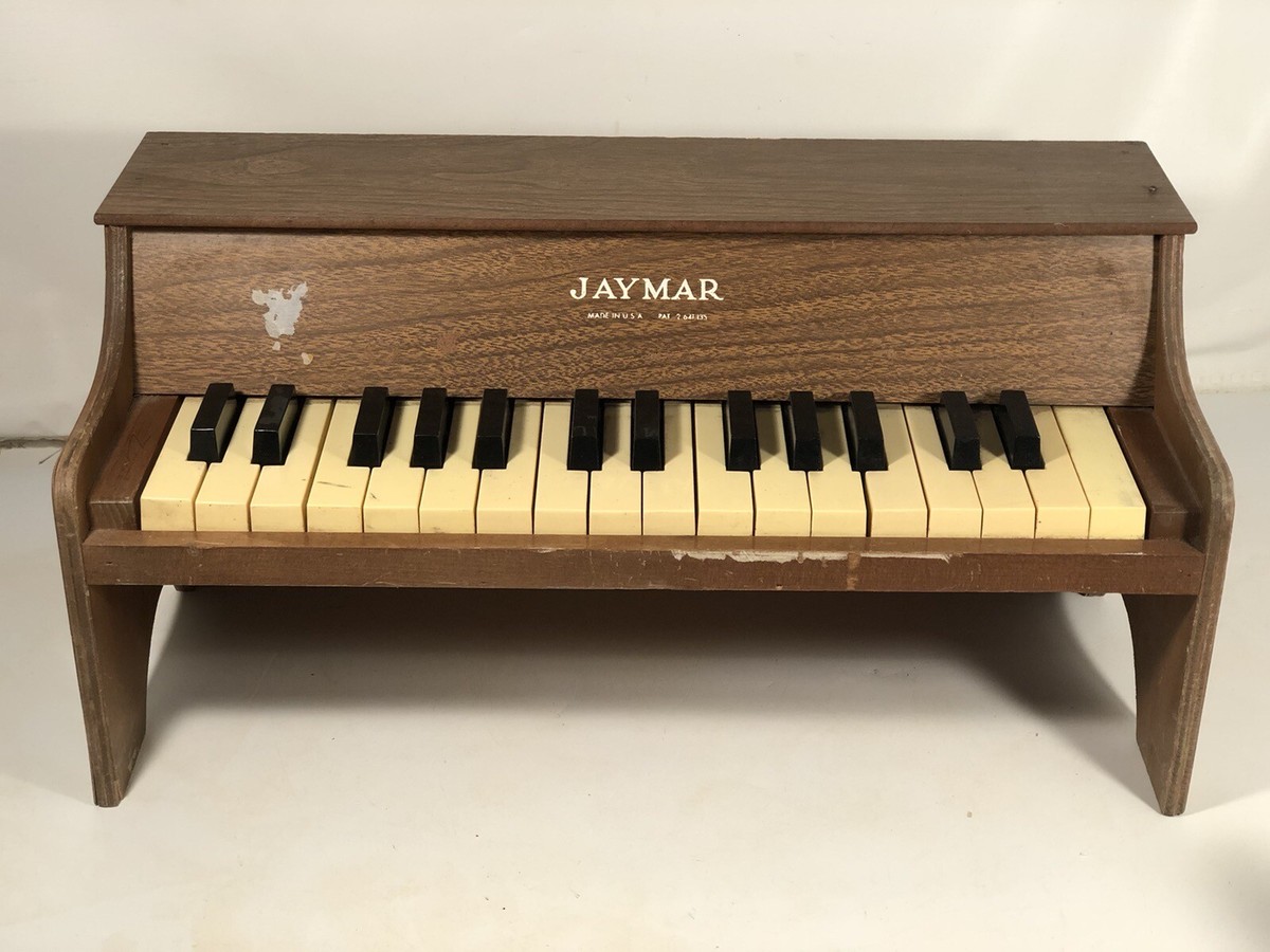 Vintage Jaymar 1950s Children Wood Toy Piano 30 Key Tabletop