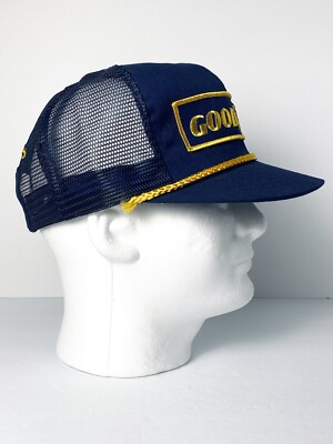 Vintage GOODYEAR Rope Hat Trucker Cap Snapback Swingster #1 in