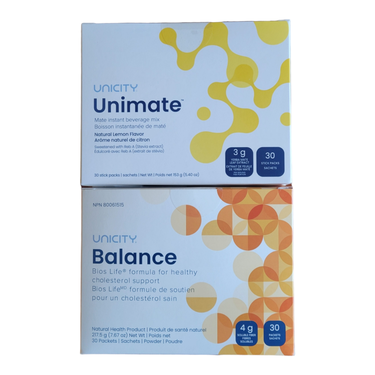 Unicity Feel Great - Unimate Lemon / Balance Orange / Balance