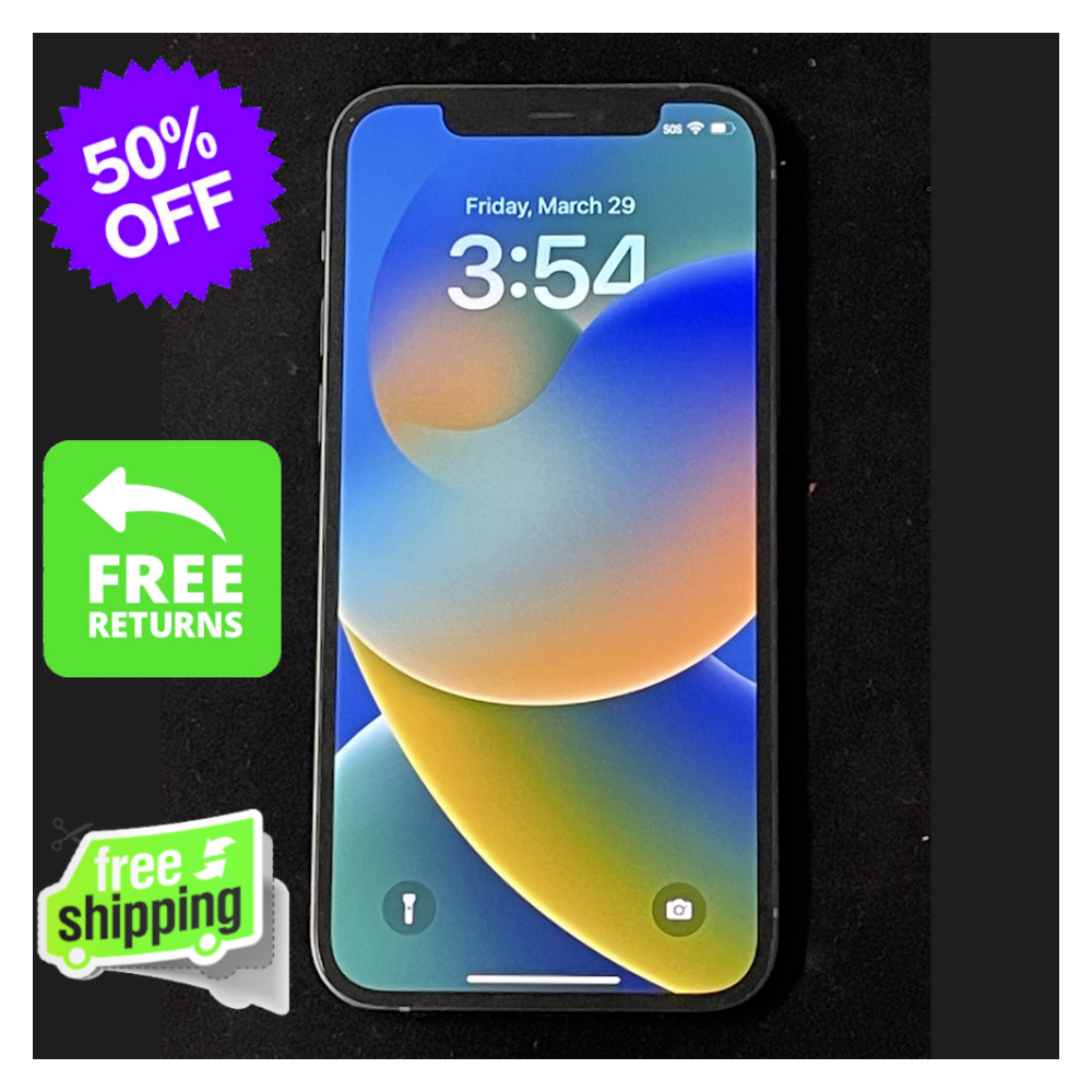 Apple iPhone 12 iOS 64GB 128GB ATT Blue Green Unlocked Pristine