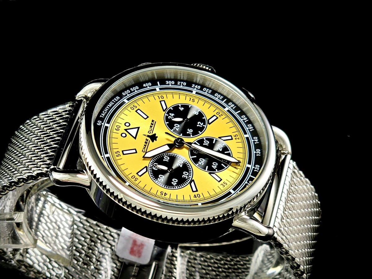 NEW CHASE DURER CDW-0151 FLIGHT Commander Japanese CHRONO SAPPHIRE