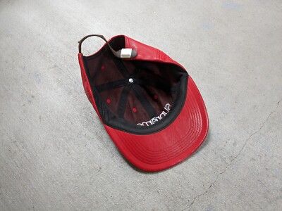 Supreme Classic 6-Panel Red Leather Cap Hat Adjustable FW16 | eBay