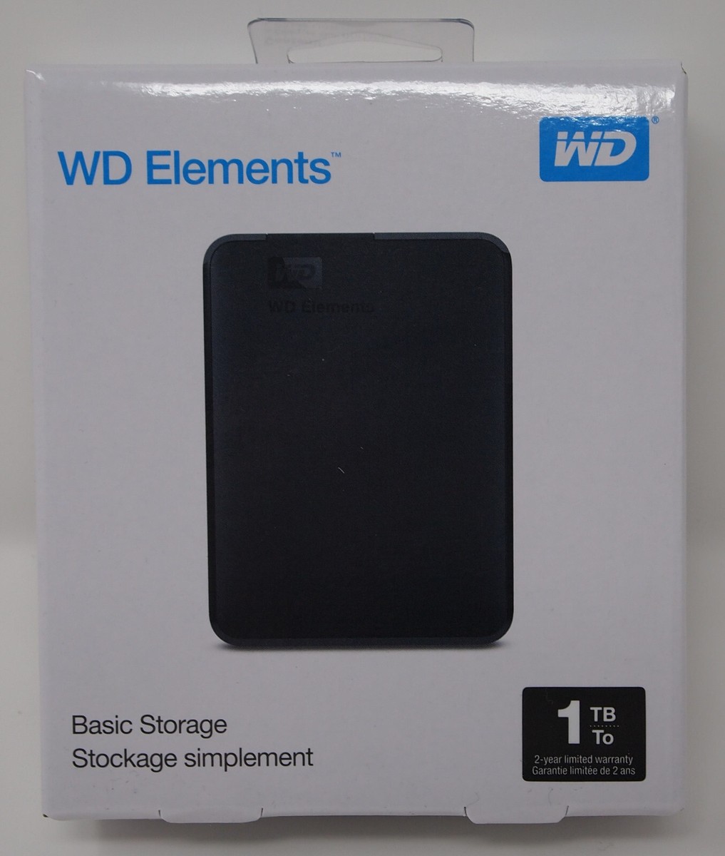 WD Elements 1TB Portable USB 3.0 5400 RPM External Hard Drive